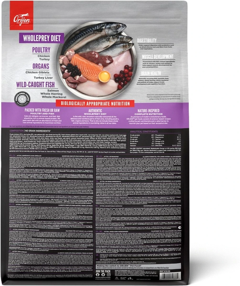 Orijen Kattenvoer Whole Prey Kitten 1,8 Kg 7 Orijen Kattenvoer Whole Prey Kitten 1,8 Kg - Afbeelding 5