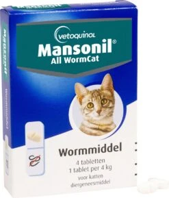 Mansonil All Worm Cat Ontworming - Kat - 4 Tabletten 14 Mansonil All Worm Cat Ontworming - Kat - 4 Tabletten -Katten Benodigdheden Winkel 1025x1200 1