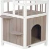 Trixie Kattenhuis Cat's Home Met Balkon Grijs / Wit - 45X65X45 CM 1 Trixie Kattenhuis Cat's Home Met Balkon Grijs / Wit - 45X65X45 CM -Katten Benodigdheden Winkel 1026x1200
