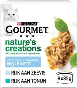 Gourmet Nature's Creations - Kattenvoer Natvoer - Zeevis - 48 X 85 Gr