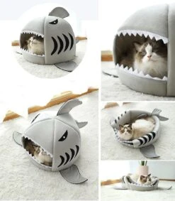 MikaMax Haai Hondenmand - Kattenmand - Dierenmand - Huisdierkussen - Mand Of Bed - Origineel - Extra Zacht Materiaal - 42 X 42 X 36 Cm -Katten Benodigdheden Winkel 1047x1200 5