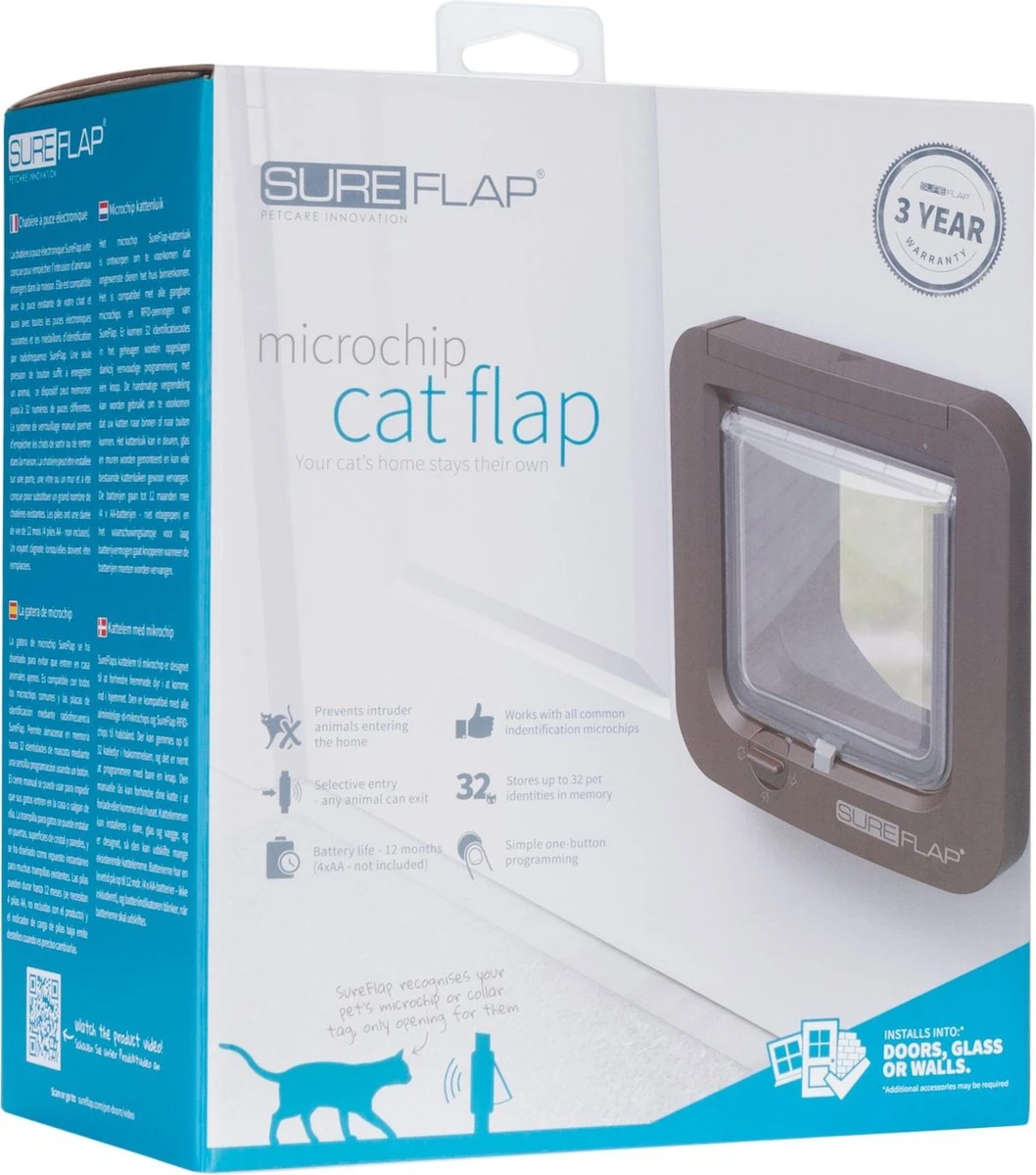 SureFlap Microchip Kattenluik M - Bruin - 12 X 14 Cm 5 SureFlap Microchip Kattenluik M - Bruin - 12 X 14 Cm - Afbeelding 3