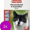 Beaphar Vlooienband 6 Maanden Kat 35 Cm - Anti Vlooienmiddel - 2 X Rood -Katten Benodigdheden Winkel 1067x1200