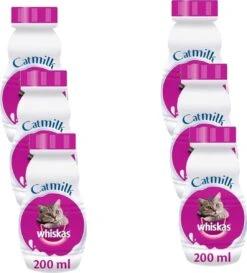 Whiskas Catmilk Melk - Kattensnack - 6 X 200 Ml -Katten Benodigdheden Winkel 1085x1200
