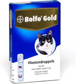 Bayer Bolfo Gold 40 Anti Vlooienmiddel - Kat - 0 Tot 4 Kg - 4 Pipetten 25 Bayer Bolfo Gold 40 Anti Vlooienmiddel - Kat - 0 Tot 4 Kg - 4 Pipetten -Katten Benodigdheden Winkel 1095x1200