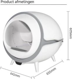 Merkloos Premium Kattenbak - Automatische - Zelfreinigende - Elektrische Kattenbak - Design Kattenbak -Katten Benodigdheden Winkel 1099x1200 4