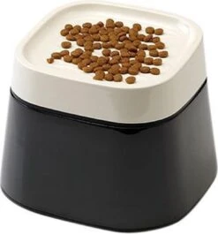 Savic Ergo Cube Voerbak Creme / Zwart 22x22x16 Cm -Katten Benodigdheden Winkel 1118x1200