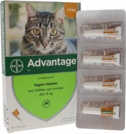 Bayer Advantage 40 Tegen Vlooien - <4kg - 4 X 0,4 Ml - Adult -Katten Benodigdheden Winkel 1132x1200 1