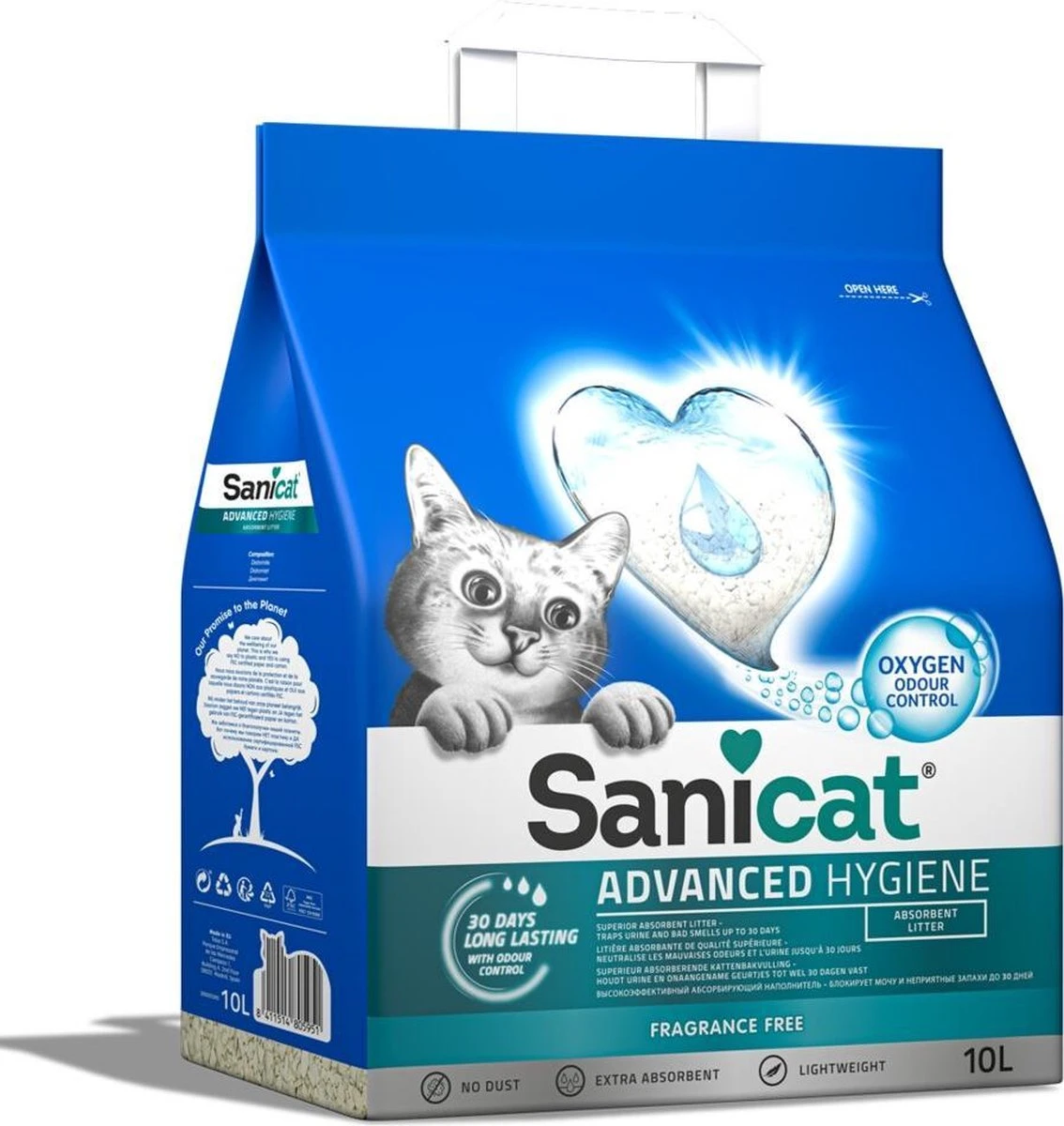 Sanicat Kattenbakvulling Advanced Hygiene 10 Liter 3 Sanicat Kattenbakvulling Advanced Hygiene 10 Liter