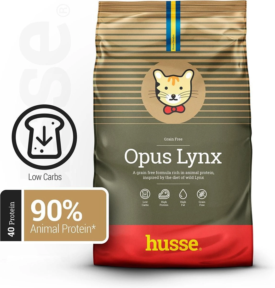 Husse Opus Lynx Graanvrij Kattenvoer - 7 Kg 3 Husse Opus Lynx Graanvrij Kattenvoer - 7 Kg