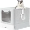LooMar Kattenbak Groot - Kattenbak XXL - Kattenbak Grote Katten - Opvouwbaar - Grijs -Katten Benodigdheden Winkel 1154x1200 11