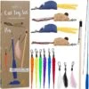 PRETTY KITTY Cat Toy Set Vegan: Grote 15-delige Kattenspeelset Met Kattenhengel, Nepveren En Kattenkruid Speelgoed Kat -Katten Benodigdheden Winkel 1160x1200 3