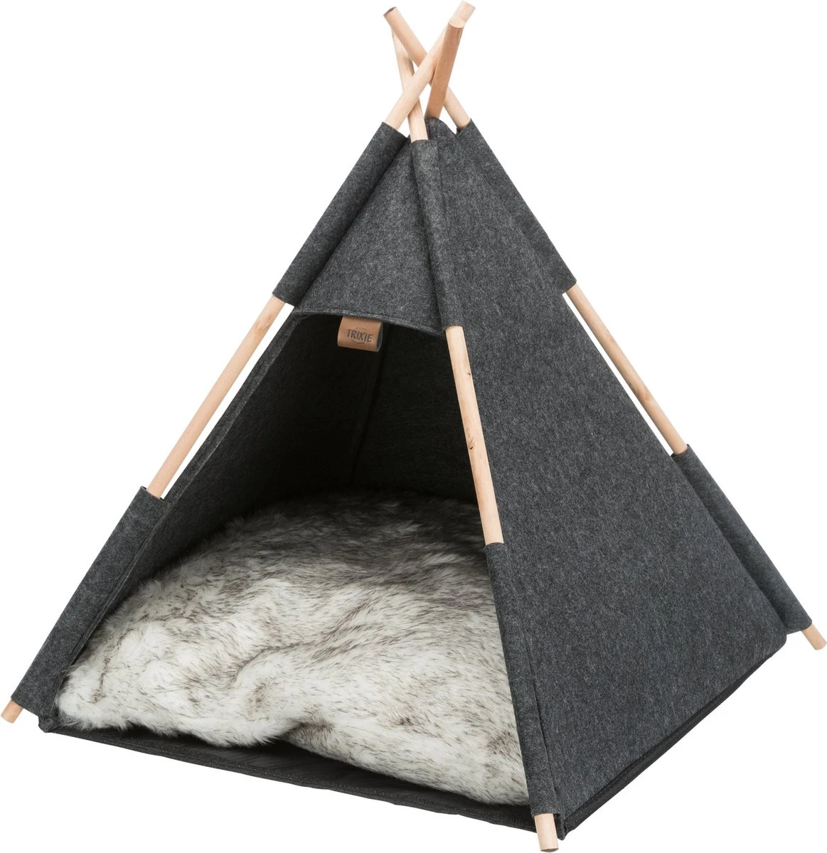 TRIXIE Huisdierengrot Tipi 55x65x55 Cm Vilt 3 TRIXIE Huisdierengrot Tipi 55x65x55 Cm Vilt