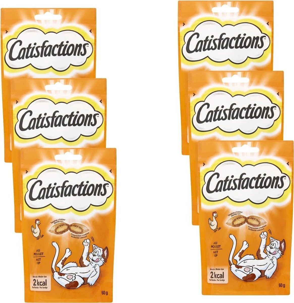 Catisfactions Kattensnoepjes - Kip - 6 X 60g 3 Catisfactions Kattensnoepjes - Kip - 6 X 60g