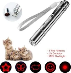 Merkloos Laserpen - Daily Accessoires - USB Oplaadbaar - Kattenspeeltjes - Laserlampje - 7 Verschillende Standen - RVS Zilver - Zaklamp - UV Lamp – Kattenspeelgoed -Katten Benodigdheden Winkel 1167x1200 8