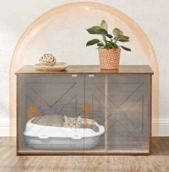 Kattenbak Kast, Kattentoilet, Vintage -Katten Benodigdheden Winkel 1174x1200 2