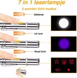 Merkloos Hoogwaardig Laserlampje Voor Katten | USB Oplaadbaar | 7 In 1 Laserpen | Laserpen | Zaklamp | Kattenspeeltje | Kattenspeelgoed | Zilver | Laserpointer Rood/groen | UV Licht 10 Merkloos Hoogwaardig Laserlampje Voor Katten | USB Oplaadbaar | 7 In 1 Laserpen | Laserpen | Zaklamp | Kattenspeeltje | Kattenspeelgoed | Zilver | Laserpointer Rood/groen | UV Licht -Katten Benodigdheden Winkel 1181x1200 7