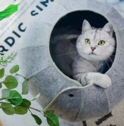 Merkloos Kattenmand Multifunctioneel – Kattenspeelgoed Speeltunnel Kattenhuis – Kattenhol Rond Kattenspeeltjes Kattentunnel - Cat Cave Donut - Grijs Vilt -Katten Benodigdheden Winkel 1183x1200 8