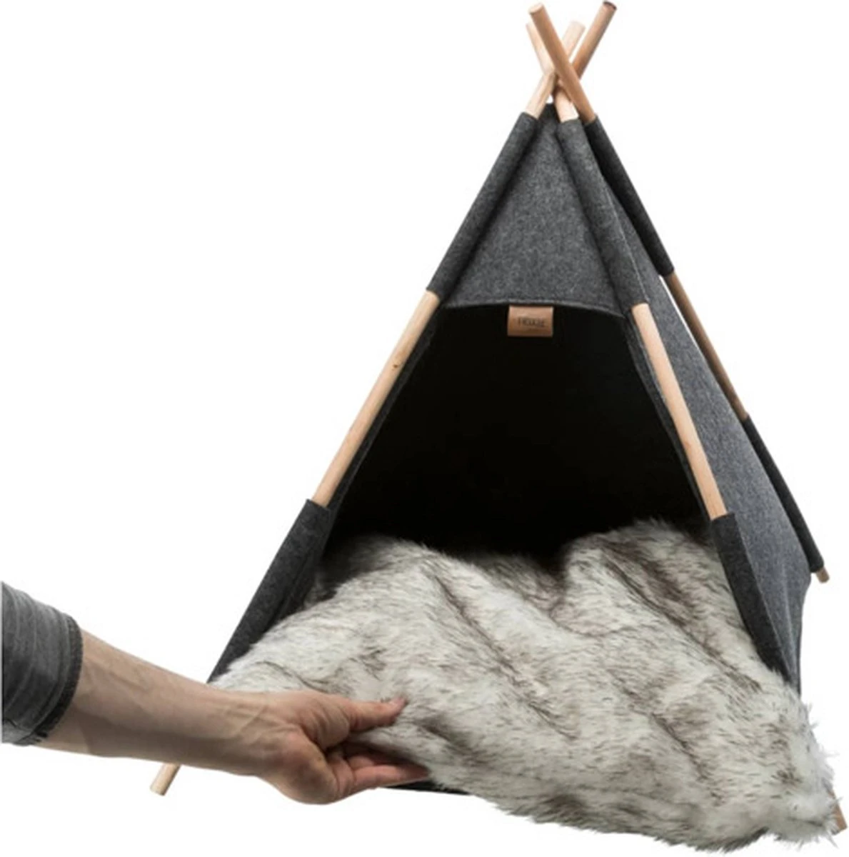 TRIXIE Huisdierengrot Tipi 55x65x55 Cm Vilt 13 TRIXIE Huisdierengrot Tipi 55x65x55 Cm Vilt - Afbeelding 11