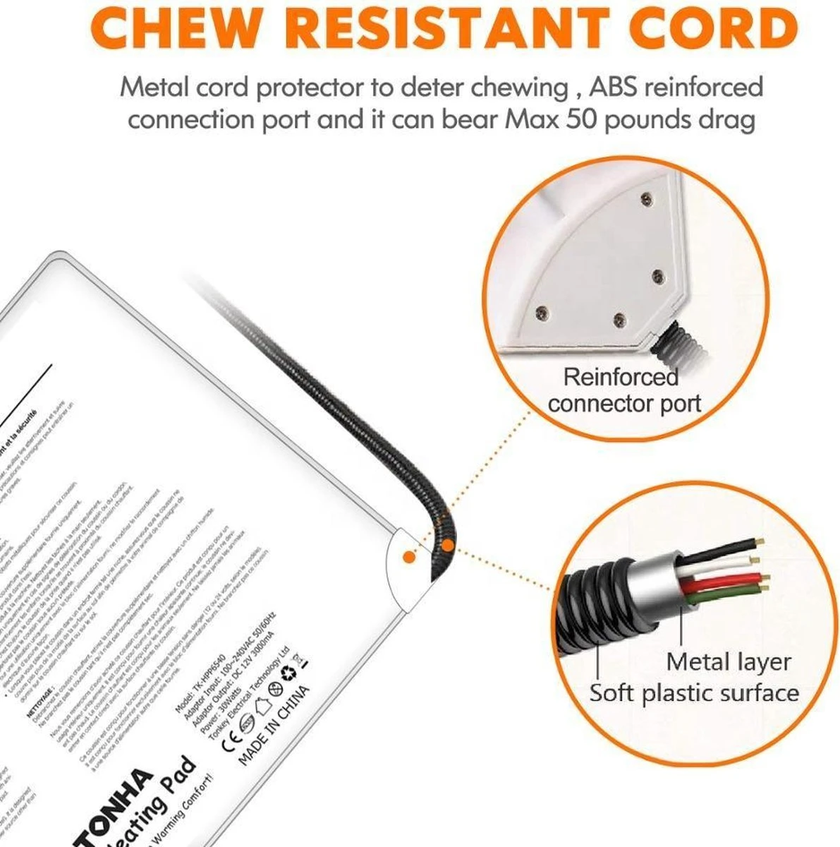 Warmtemat Voor Huisdieren 12V 65x40cm 8 Warmtemat Voor Huisdieren 12V 65x40cm - Afbeelding 6