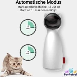PetPetrol Automatisch Kattenspeeltje – Laser – Kattenlaser - Intelligent Interactief Voor Katten – Laser Kat – 9 Verschillende Standen – Incl. Oplaadkabel – Geruisloze Motor -Katten Benodigdheden Winkel 1195x1200 11