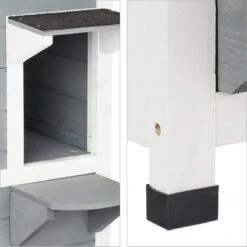 Relaxdays Kattenhuis Buiten - Groot Kattenhok Binnen - Hoog Kattenmeubel Grijs Hout - Tuin 17 Relaxdays Kattenhuis Buiten - Groot Kattenhok Binnen - Hoog Kattenmeubel Grijs Hout - Tuin -Katten Benodigdheden Winkel 1198x1200 16