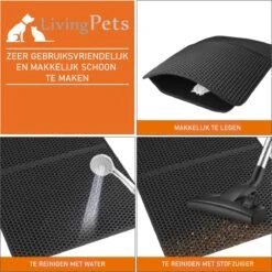 Lavida Home - Kattenbakmat - Grit Opvanger - 45 X 60 Cm - Dubbele Laag & Waterdicht - Katten Mat - Katten Mat Met Opvangruimte Voor Grit - Katten Mat - Kat Benodigdheden - Kitten - Gritmat Voor Poes - Grijs -Katten Benodigdheden Winkel 1199x1200 35