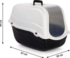 Beeztees Romeo - Kattenbak - Zwart/Wit - 57x39x41 Cm -Katten Benodigdheden Winkel 1200x1002 2