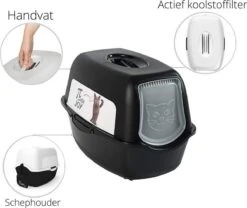 Rotho Kattenbak Bailey Zwart -Katten Benodigdheden Winkel 1200x1011 3