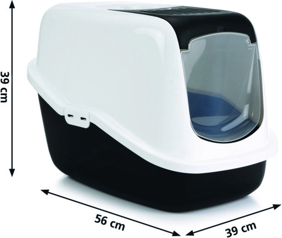 Savic Kattenbak Nestor - Kattenbak - Zwart/Wit - 56 X 39 X 38,5 5 Savic Kattenbak Nestor - Kattenbak - Zwart/Wit - 56 X 39 X 38,5 - Afbeelding 3