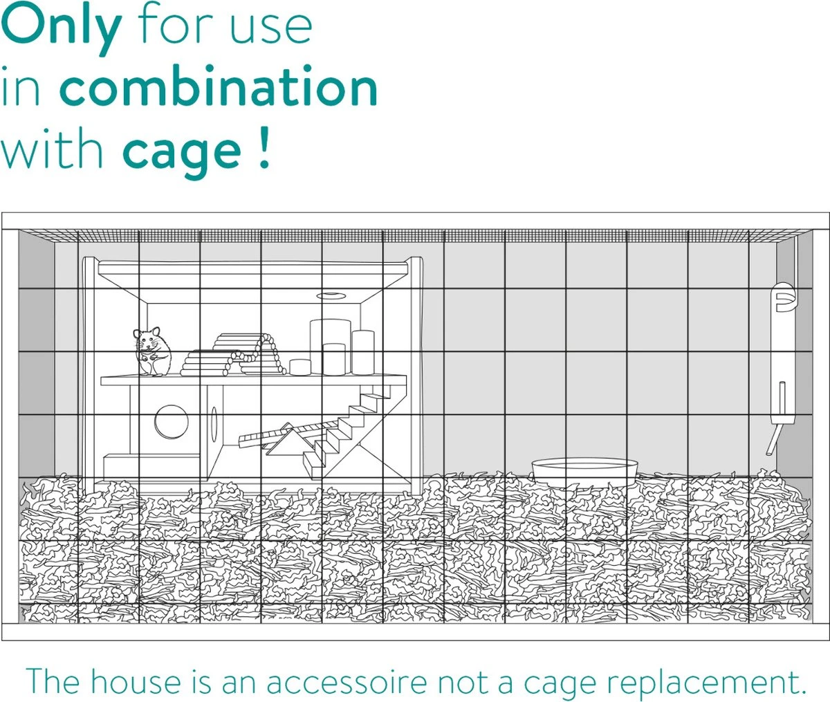 Navaris Houten Hamsterhuis - Speelhut Voor Hamsters, Kleine Knaagdieren, Gerbils, Muizen - Schuilplaats Op Twee Etages Voor Hamster, Cavia, Muis 8 Navaris Houten Hamsterhuis - Speelhut Voor Hamsters, Kleine Knaagdieren, Gerbils, Muizen - Schuilplaats Op Twee Etages Voor Hamster, Cavia, Muis - Afbeelding 6