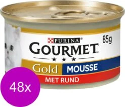 Merkloos Gourmet Gold Mousse 85 G - Kattenvoer - 48 X Rund -Katten Benodigdheden Winkel 1200x1025 2