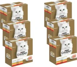 Gourmet Gold Mousse - Kattenvoer Natvoer - Met Tonijn, Lever, Kalkoen, Rund - 48 X 85 G -Katten Benodigdheden Winkel 1200x1055
