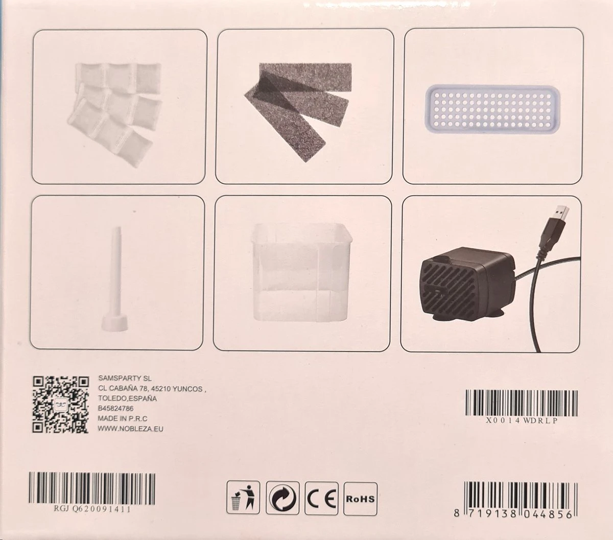 Nobleza USB Drinkfontein Voor Hond/Kat - 2L - Incl. 2 Filters - Wit 5 Nobleza USB Drinkfontein Voor Hond/Kat - 2L - Incl. 2 Filters - Wit - Afbeelding 3