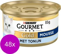 Gourmet Gold Mousse 85 G - Kattenvoer - 48 X Tonijn -Katten Benodigdheden Winkel 1200x1059 1