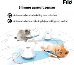 Filo Elektrisch Rijdend Kattenspeelgoed Met Laser - Rijdend Kattenspeeltje - Automatisch Interactief Speelgoed Katten - Kattencadeaus - Elektronisch Speelgoed Kittens - Kat - Kitten - Laserspeelgoed - Kado -Katten Benodigdheden Winkel 1200x1061 7