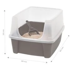 Iris Ohyama Kattenbak Open CLH-12 - Kunststof - Taupe/Wit - Met Schepje -Katten Benodigdheden Winkel 1200x1066 13