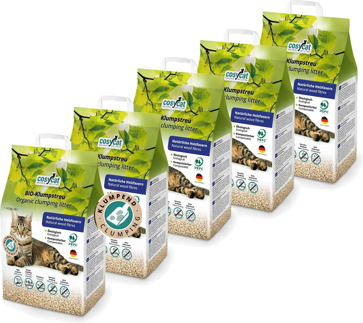 Cosycat Biologische Kattenbakvulling Klontvormend - Natuurlijke Houtvezels - 50L 3 Cosycat Biologische Kattenbakvulling Klontvormend - Natuurlijke Houtvezels - 50L