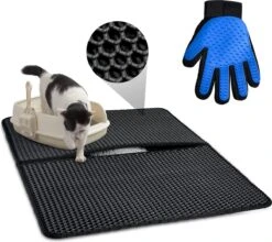 Merkloos Tastelio XXL Kattenbakmat 75x55cm - Groot Kattenbak Mat Met Innovatieve Honingraatstructuur - Dubbele Waterdichte Laag - Katten Bak Mat Met Eenvoudige Reiniging Grit Opvanger -Katten Benodigdheden Winkel 1200x1071 7