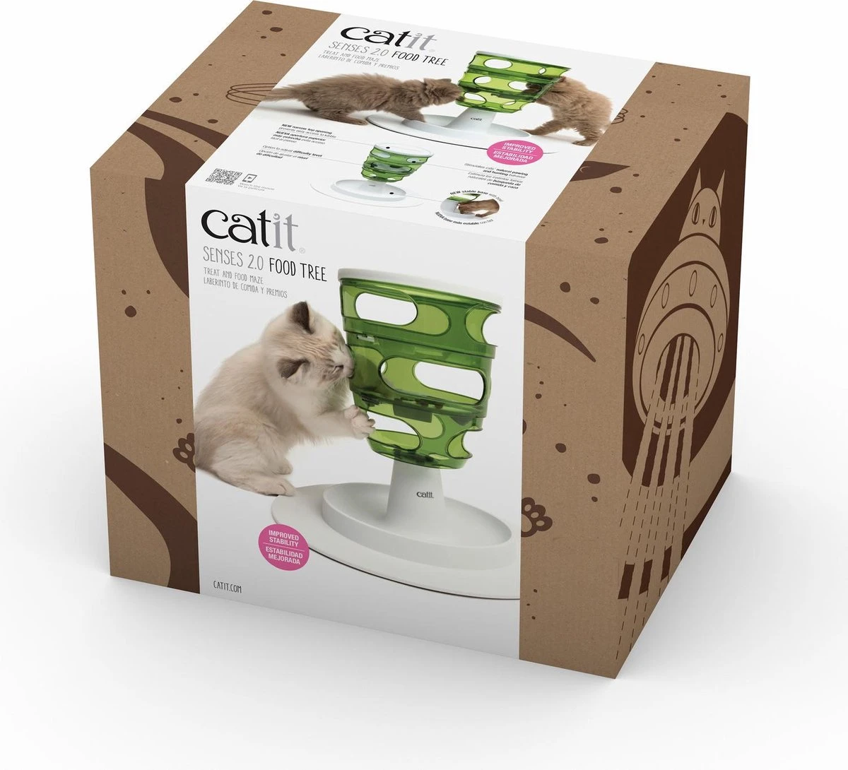 Cat-It Senses 2.0 Food Tree - Wit/Groen - Voerbak - Ø 35 Cm 6 Cat-It Senses 2.0 Food Tree - Wit/Groen - Voerbak - Ø 35 Cm - Afbeelding 4