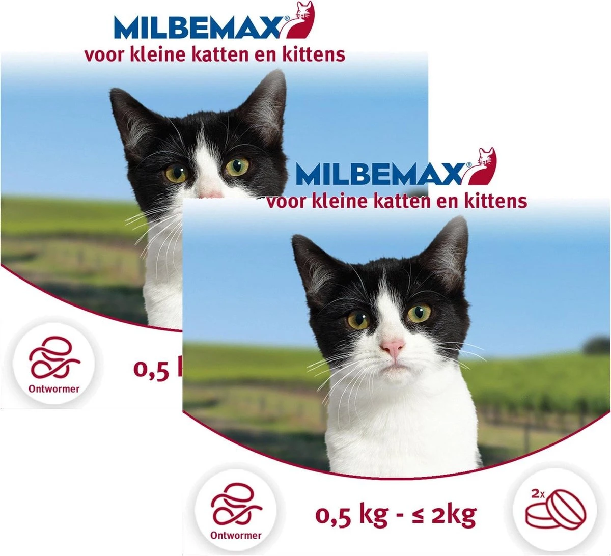 Elanco Milbemax Kitten & Kat - Anti Wormenmiddel - 2 X 2 Tab 0.5 Tot 2 Kg 5 Elanco Milbemax Kitten & Kat - Anti Wormenmiddel - 2 X 2 Tab 0.5 Tot 2 Kg - Afbeelding 3