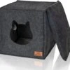 Bella & Balu Vilten Kattengrot Incl. Kussen + Speeltje - Opvouwbare Knuffelgrot Voor Katten Om Te Slapen, Te Schuilen, Te Ravotten En Te Krabben (donkergrijs) -Katten Benodigdheden Winkel 1200x1093 2