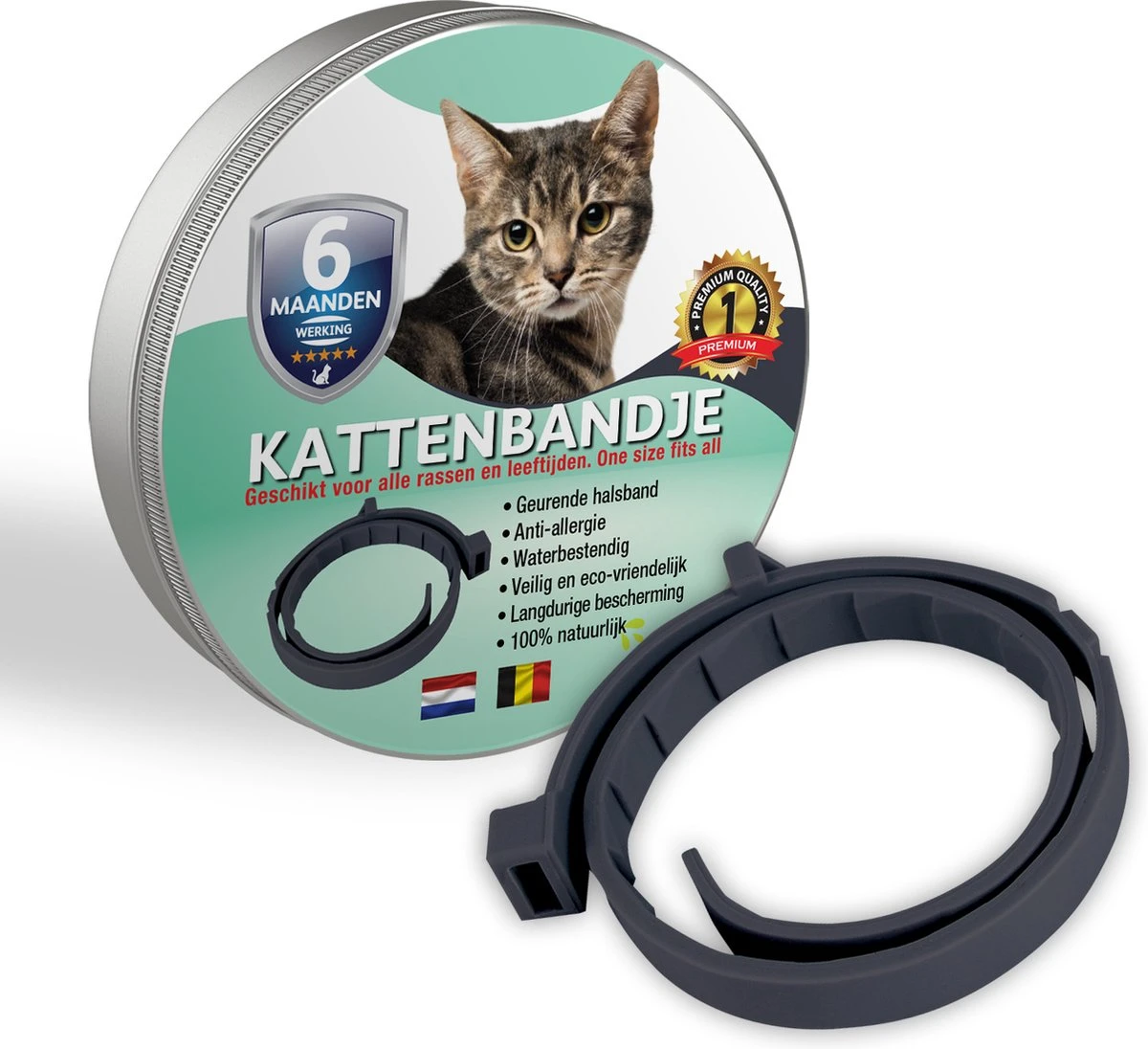 Natuurlijke Vlooienband - Katten - Zwart - Zonder Pesticiden Of Gif - Vlooien En Teken - Kattenbandje - Eco Friendly 3 Natuurlijke Vlooienband - Katten - Zwart - Zonder Pesticiden Of Gif - Vlooien En Teken - Kattenbandje - Eco Friendly