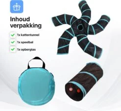 Tavaro Kattentunnel 5 Gangen - Met Speelbal - Kattenspeelgoed - Zwart / Blauw 11 Tavaro Kattentunnel 5 Gangen - Met Speelbal - Kattenspeelgoed - Zwart / Blauw -Katten Benodigdheden Winkel 1200x1096 9