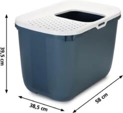 Savic Hop In Kattenbak - Steenblauw/wit 12 Savic Hop In Kattenbak - Steenblauw/wit -Katten Benodigdheden Winkel 1200x1102 3