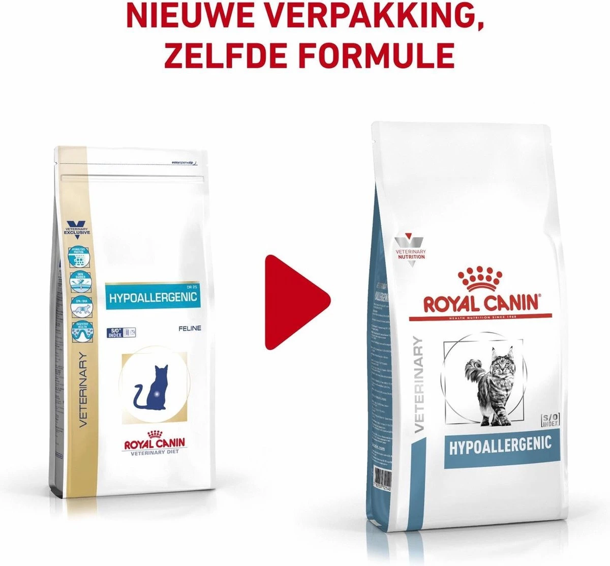 Royal Canin Hypoallergenic - Kattenvoer - 2,5 Kg 4 Royal Canin Hypoallergenic - Kattenvoer - 2,5 Kg - Afbeelding 2