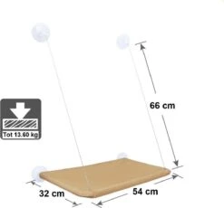 Merkloos Kattenhangmat Voor Raam - Hangmat Kat - Kattenmat - Kattenmand Raam - Kattenmand - Kattenspeeltjes - Beige - Voor Grote & Kleine Katten - Tot 20 KG -Katten Benodigdheden Winkel 1200x1115 7