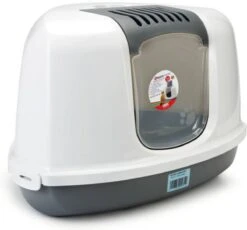 Savic Hoek Kattenbak Nestor Grijs / Wit - 58.5X45.5X40 CM -Katten Benodigdheden Winkel 1200x1116 8