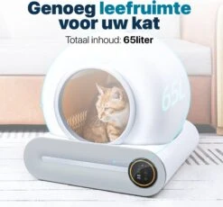BOME Automatische Kattenbak - Zelfreinigende Kattenbak - Met App En Touchscreen - 65L -Katten Benodigdheden Winkel 1200x1117 11