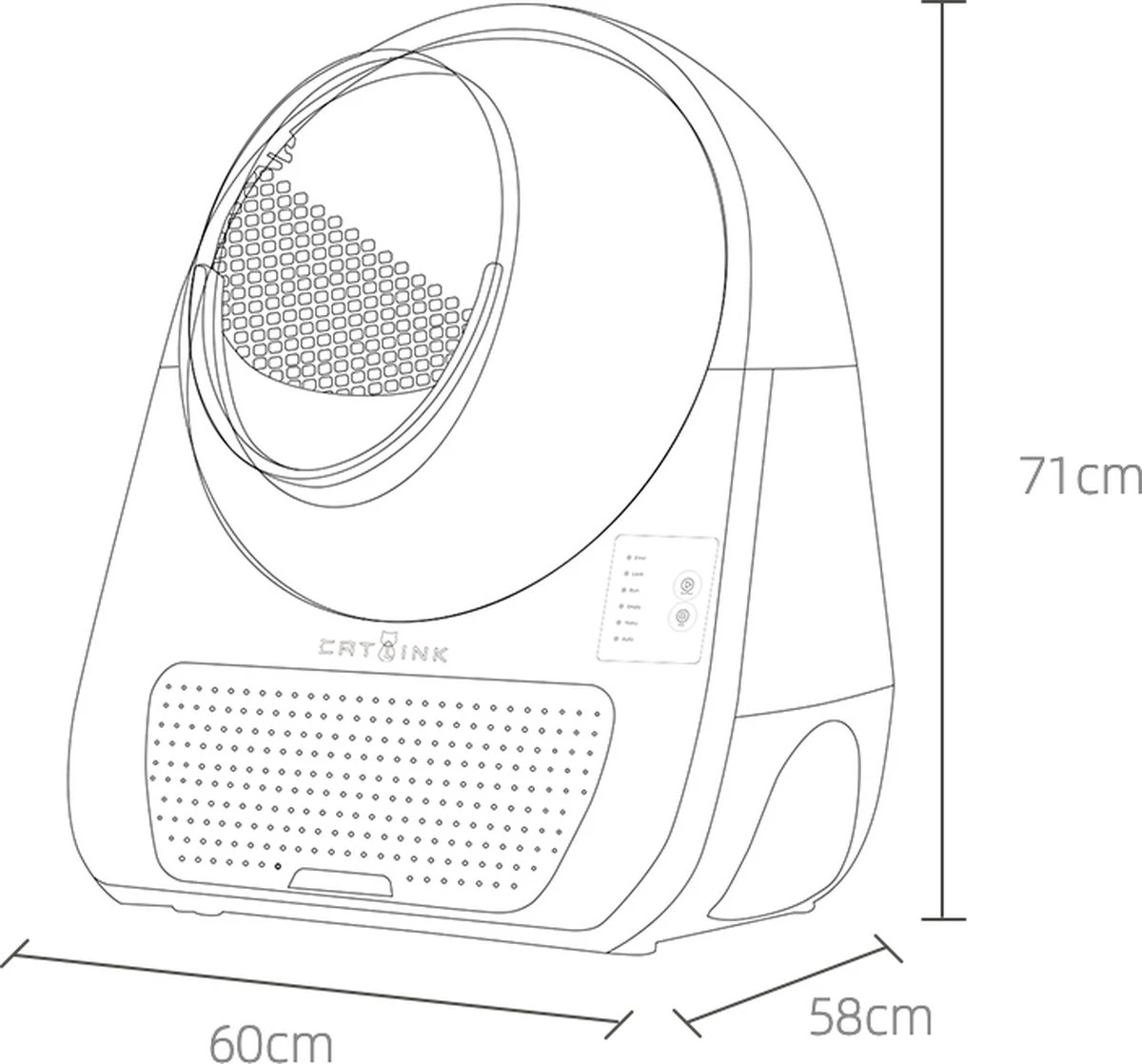 Catlink Smart Litter Box - Scooper Young - Zelfreinigende Kattenbak Zonder Wifi - Kleur Grijs 8 Catlink Smart Litter Box - Scooper Young - Zelfreinigende Kattenbak Zonder Wifi - Kleur Grijs - Afbeelding 6